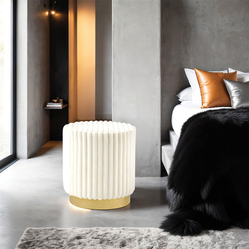Tabouret d'appoint rond de style contemporain 1 pièce