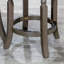 Tabouret de bar 30 po, finition gris patiné, siège en tissu gris anthracite
