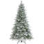 Pre-lit Snow Flocked Christmas Tree with Multicolored LED Lights of 9 Light Modes-1446798026
