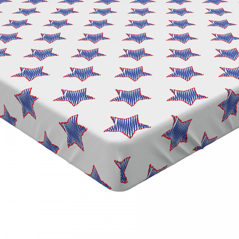 Microfiber Geometric Fitted Sheet, Full/Double Fitted Sheet