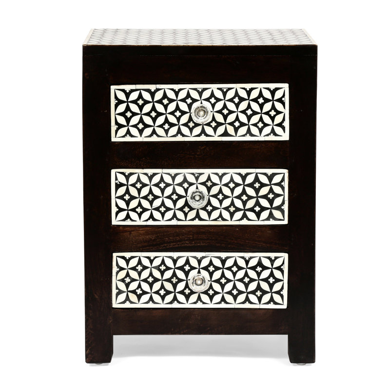 Table de chevet 3 tiroirs Buffalo