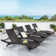 Billur Outdoor Resin Chaise Lounge Set