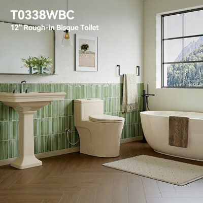 Arlo Compact One Piece Toilet with Comfort Chair Seat ADA Height 17.3", Elongated Dual Flush 1.1/1.6 GPF 