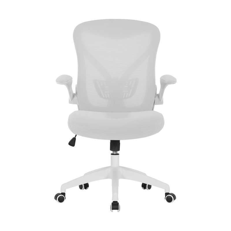 Kurpaska Mesh Ergonomic Office Chair with Nylon Base, White