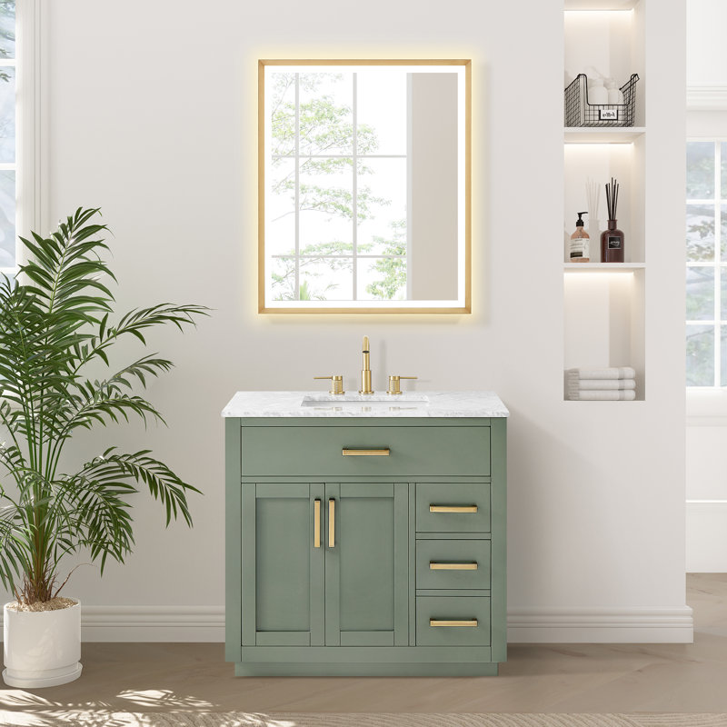 Ensemble de meuble-lavabo simple 36 po Candrice, Blanc, 36"