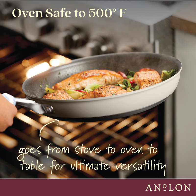 Anolon Achieve Hard Anodized Nonstick Frying Pan / Skillet, 12", Silver