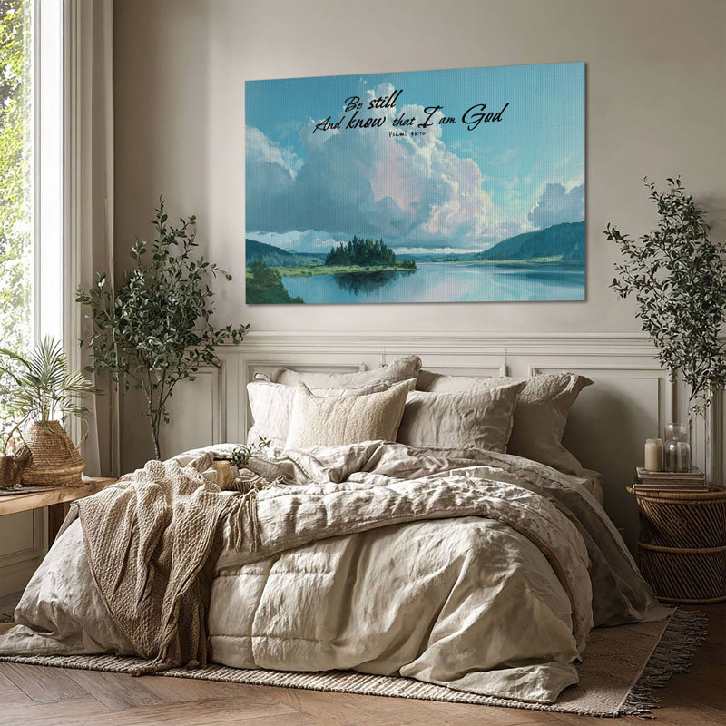 Art mural sur toile Heavenly Blue Clouds, L 48 po x H 32 po