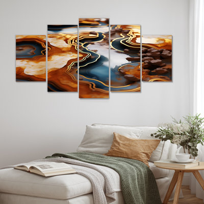 Emmalynn - Marble Wall Art Decor Set 5 Piece