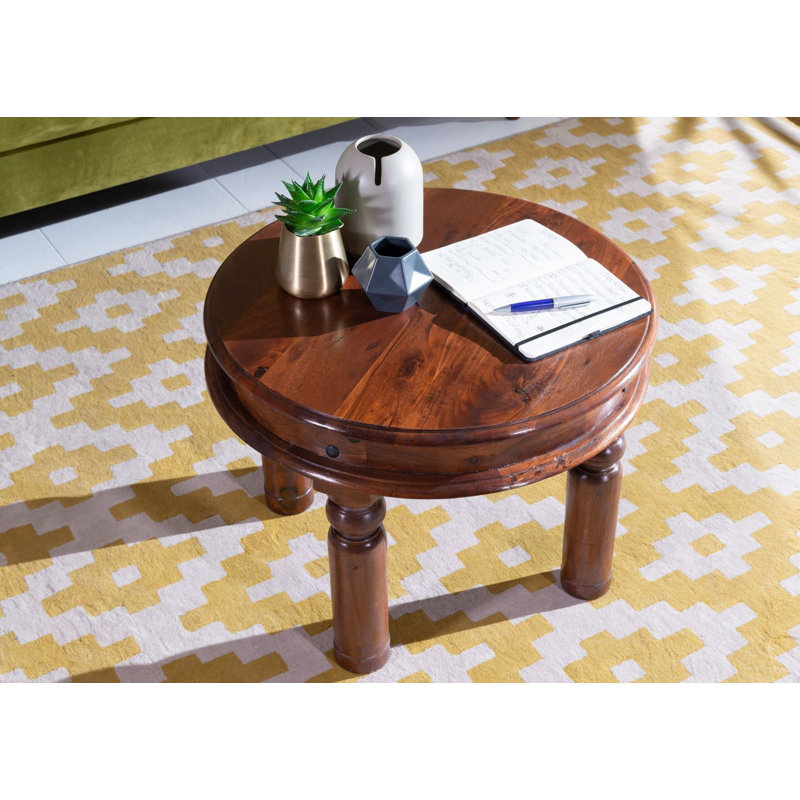 Oxford Solid Wood Four Leg Coffee Table, H45 x L60 x W60cm, Nougat