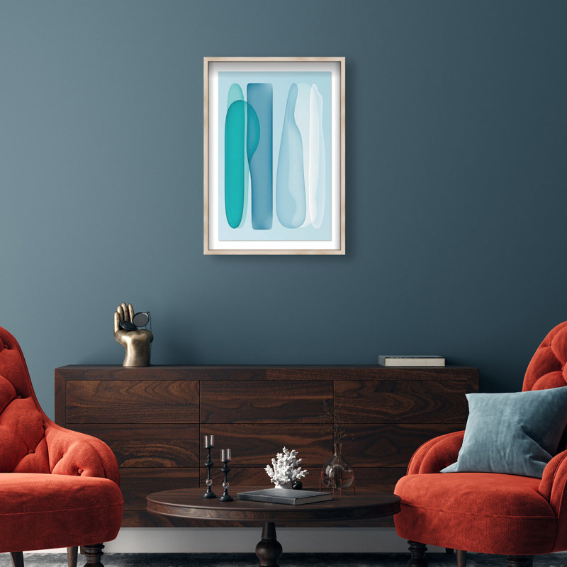 Glacier Fragments Print by Oliver Gal, 31.5"H x 21.5"W, Natural Oak Shadowbox