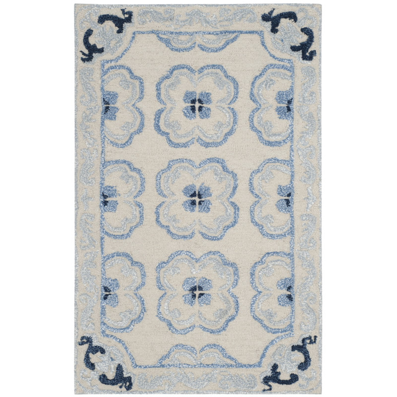 Cruz Hand Tufted Wool, Viscose Oriental Rug, Rectangle 2'6" x 4'