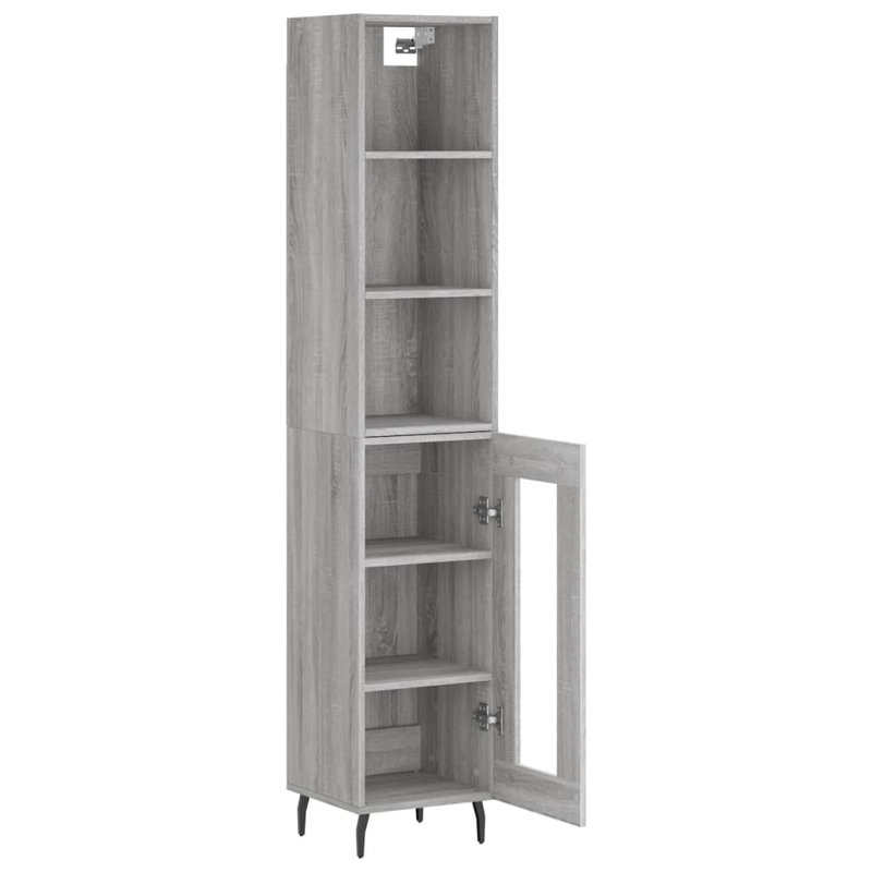 180cm H x 35cm W Standard Bookcase, Grey/Sonoma