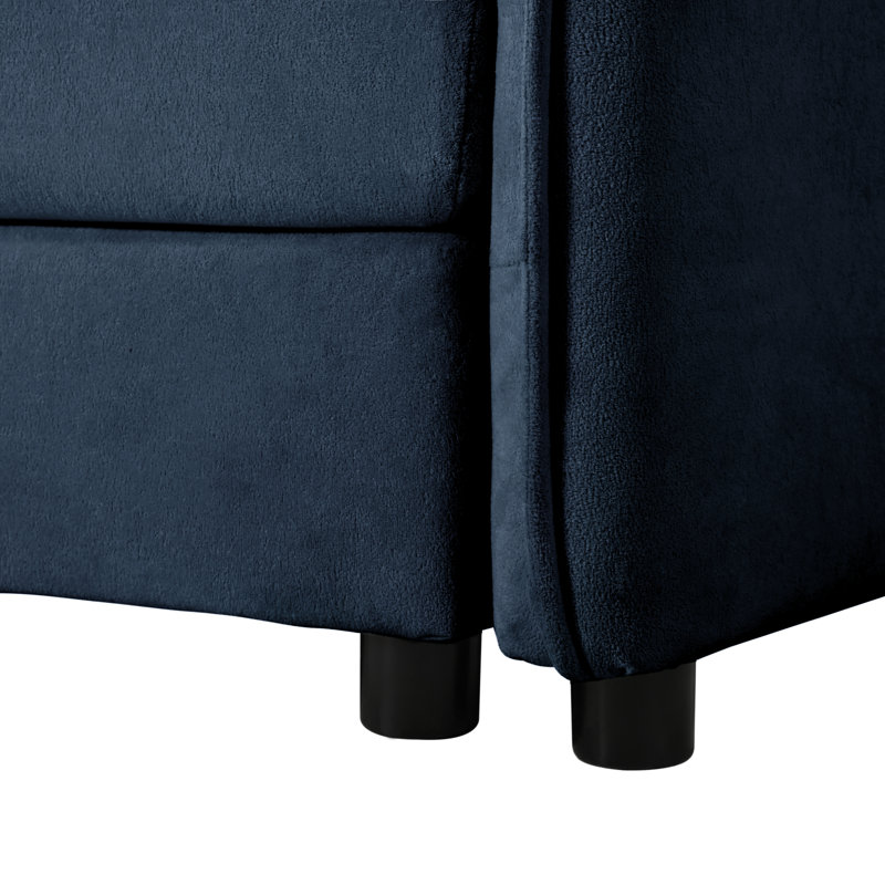 Chaise d'appoint en chenille pour 2 personnes - sièges décontractés et confortables, canapés surdimensionnés bleus