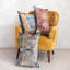 Coussin lombaire en velours Floral Harmony