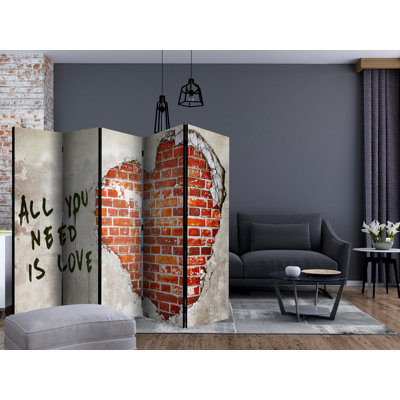 225cm W x 172cm H 5 - Panel Solid Wood Folding Room Divider