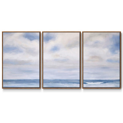 The Wave - 3 Piece Floater Frame Print on Canvas