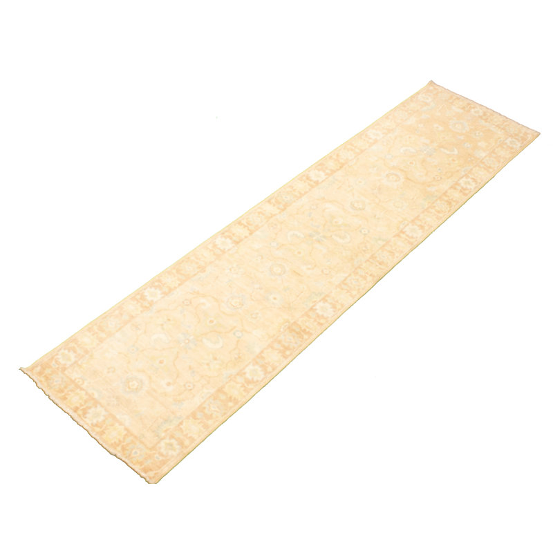 Tapis zone en laine de couloir 2 pi 8 po x 10 pi 2 po one-of-kind-noué la à la main new age ushak
