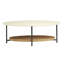 Table basse ovale avec tablette inférieure