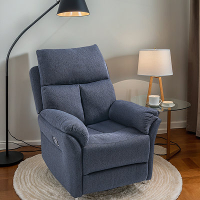 Manual Swivel Rocking Recliner,Mordern Home Theater Seating Soft  Reclining Chairs for Living Room