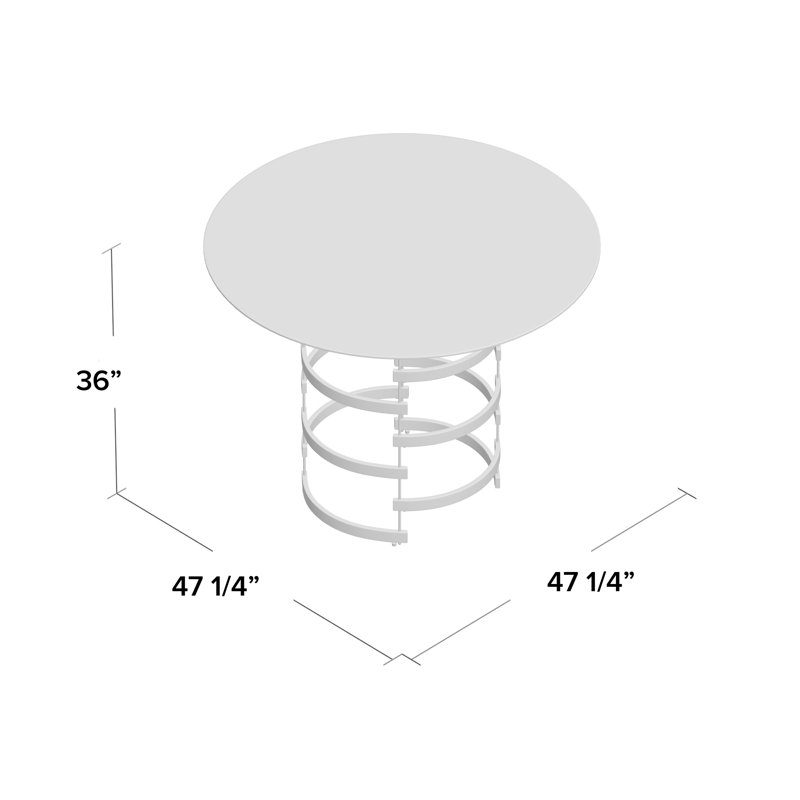 Arkesha Round Glass Top Dining Table, Champagne Gold