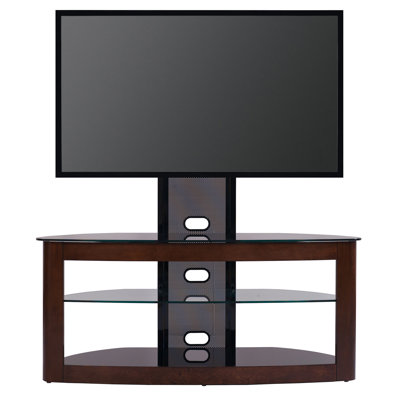 Tol Curved Wood TV Stand Mount, 3 Open Shelves for Up to 85" TVs by Orren Ellis