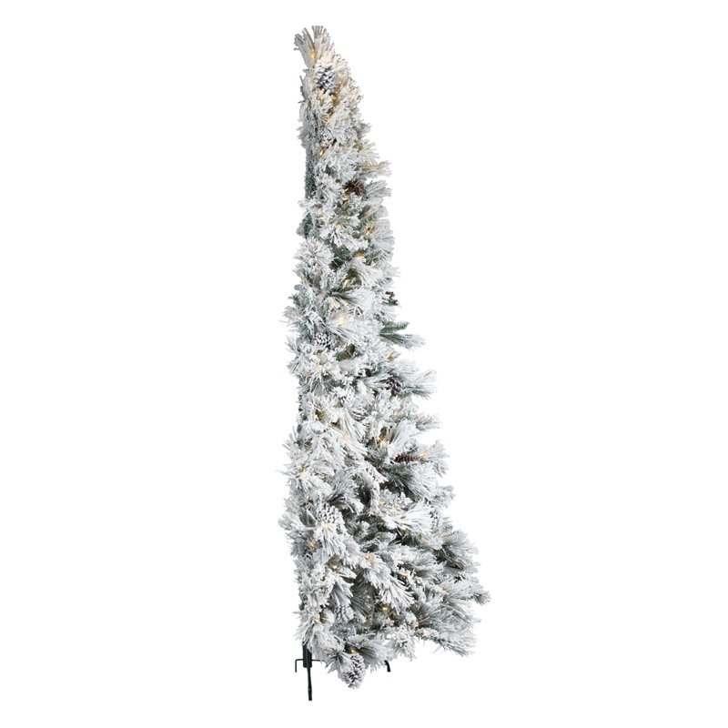 9' H Lighted Artificial Pine Christmas Tree