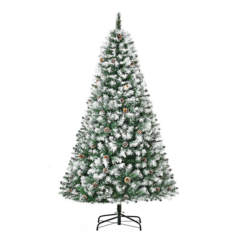 Sapin de Noël artificiel non éclairé enneigé