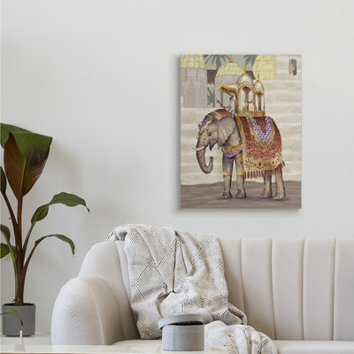 " Man Riding Elephant Islamic Inspired Architecture "