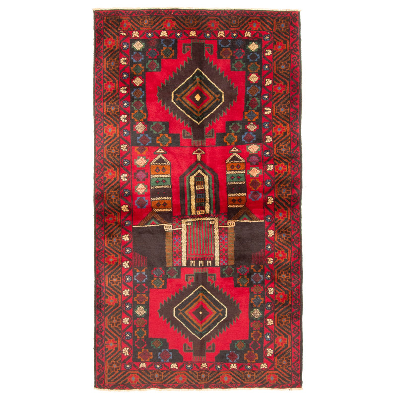 Teimani Red Rug 3'6" x 6'5"