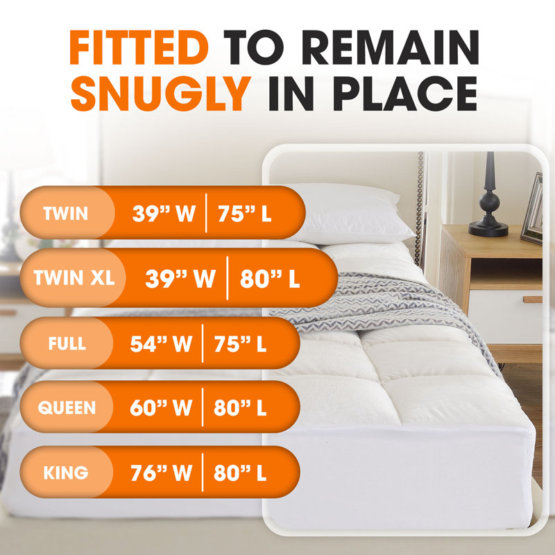 Surmatelas en duvet synthétique luxueux Delancey, Simple TG