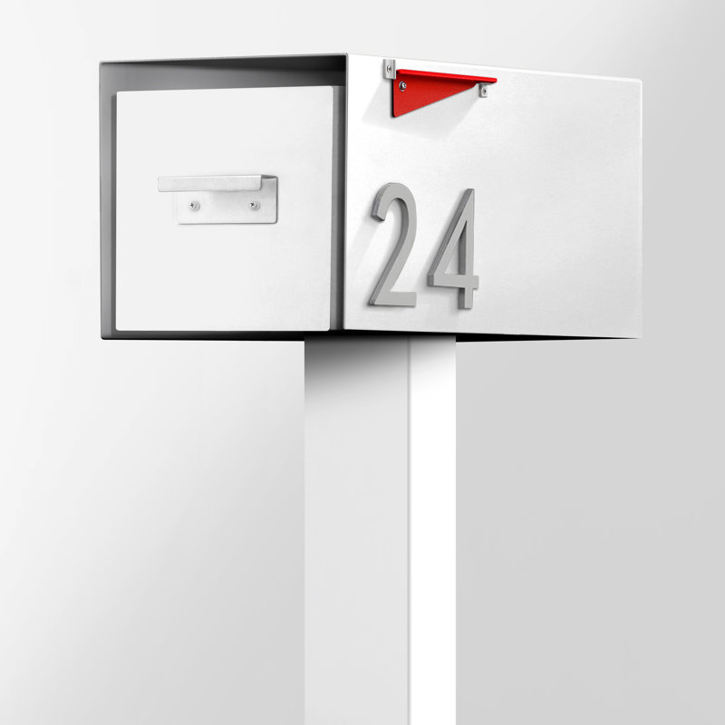 Boîte aux lettres Malone, Blanc / argenté, Oui
