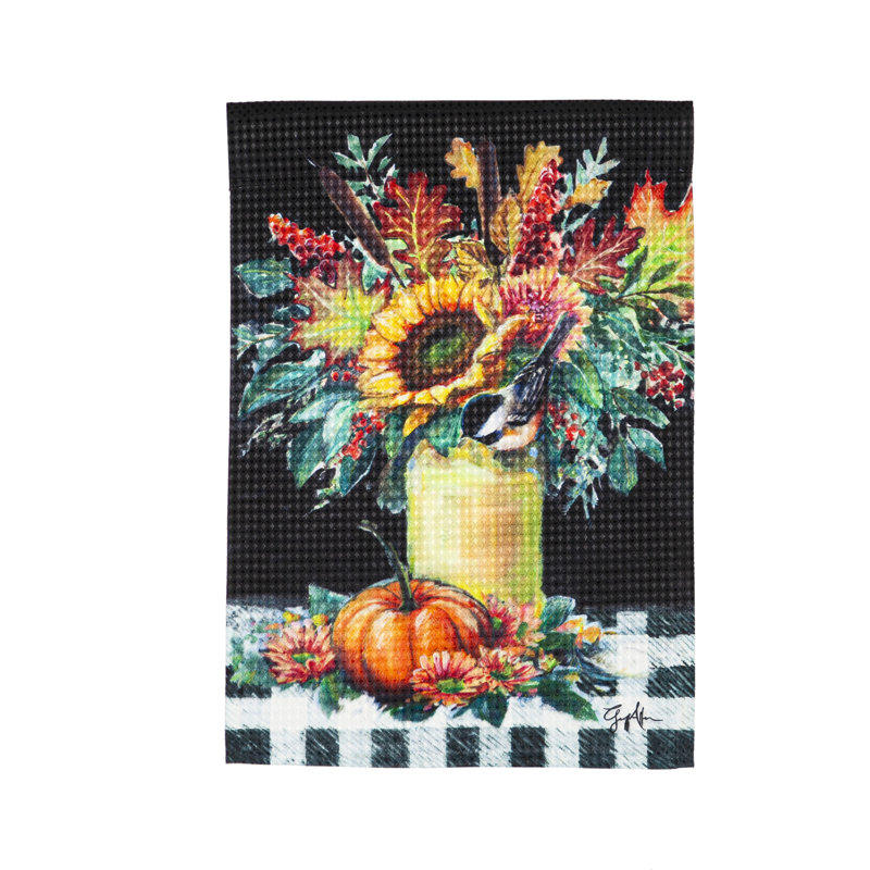 Drapeau de jardin en polyester 18 x 12,5 po Jacobien