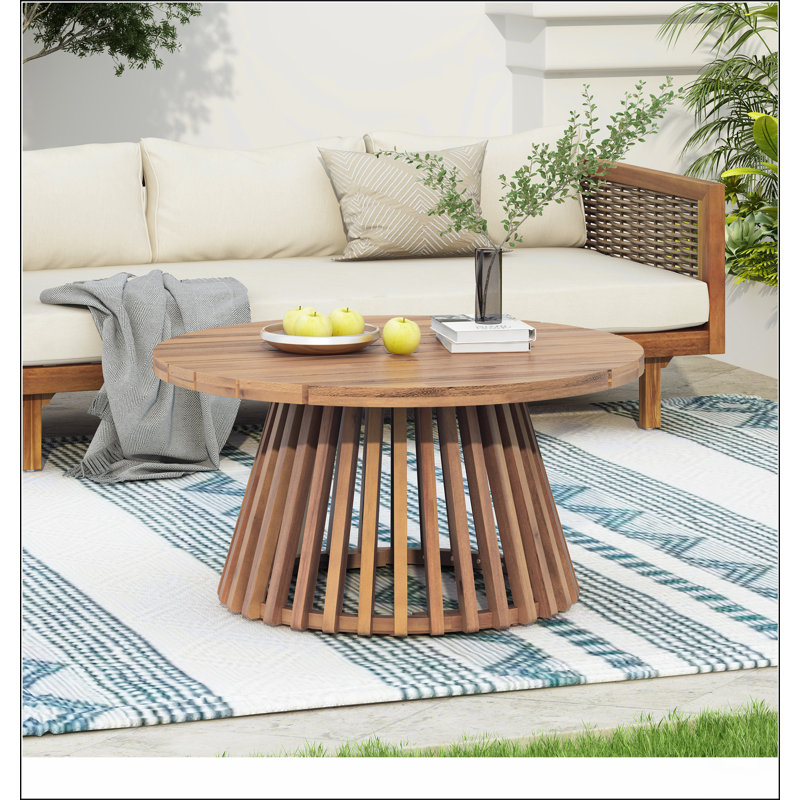 Table basse en bois d'acacia