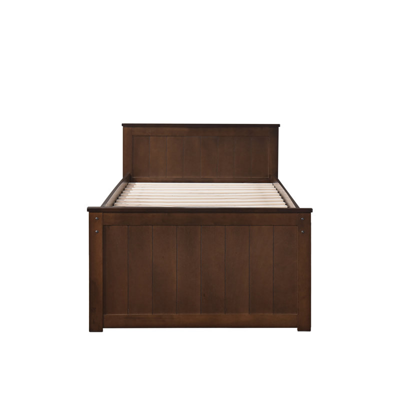Twin Platform Bed W/ Trundle And Drawers (Fully Slated), Espresso