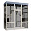 Spacieux enclos extérieur pour animaux de compagnie de 62,6 po pour plusieurs chatons, hauteur de 70,1 po, dessus, 2 boîtes de sieste, cages de balcon, maisons de chat,