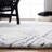 Abstract Hand Tufted Wool/Cotton Geometric Rug in Gray/Ivory-1210627747