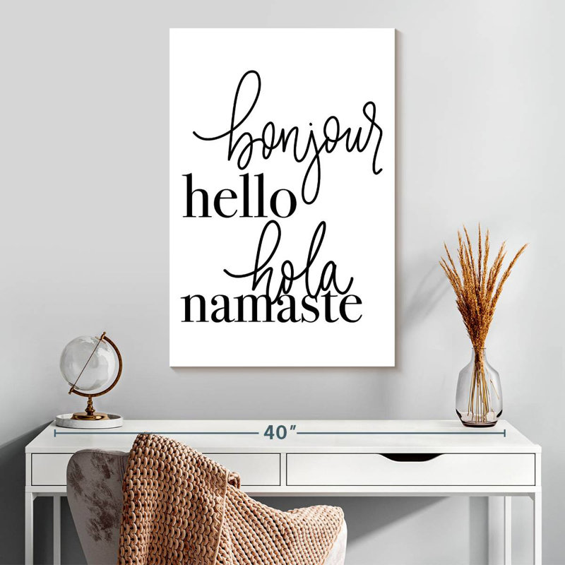 Hello Languages, 30" H x 20" W