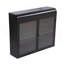 Armoire de rangement murale en métal à 2 portes avec portes et tablettes en verre trempé pour la salle de bain, la cuisine, le salon et le bureau-891523415