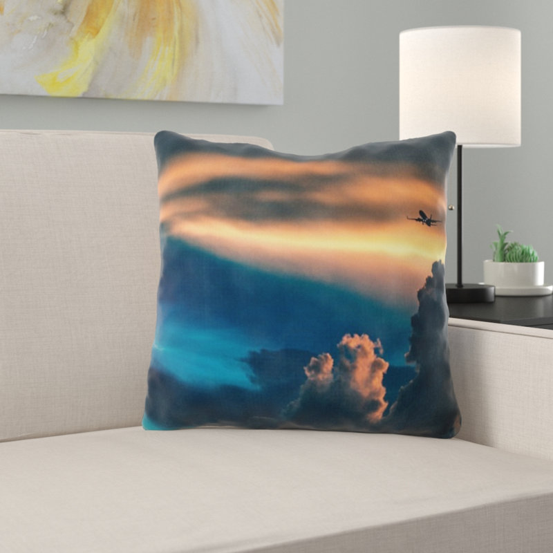 Coussin en nuage coucher de soleil