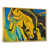 Toile avec cadre flottant or