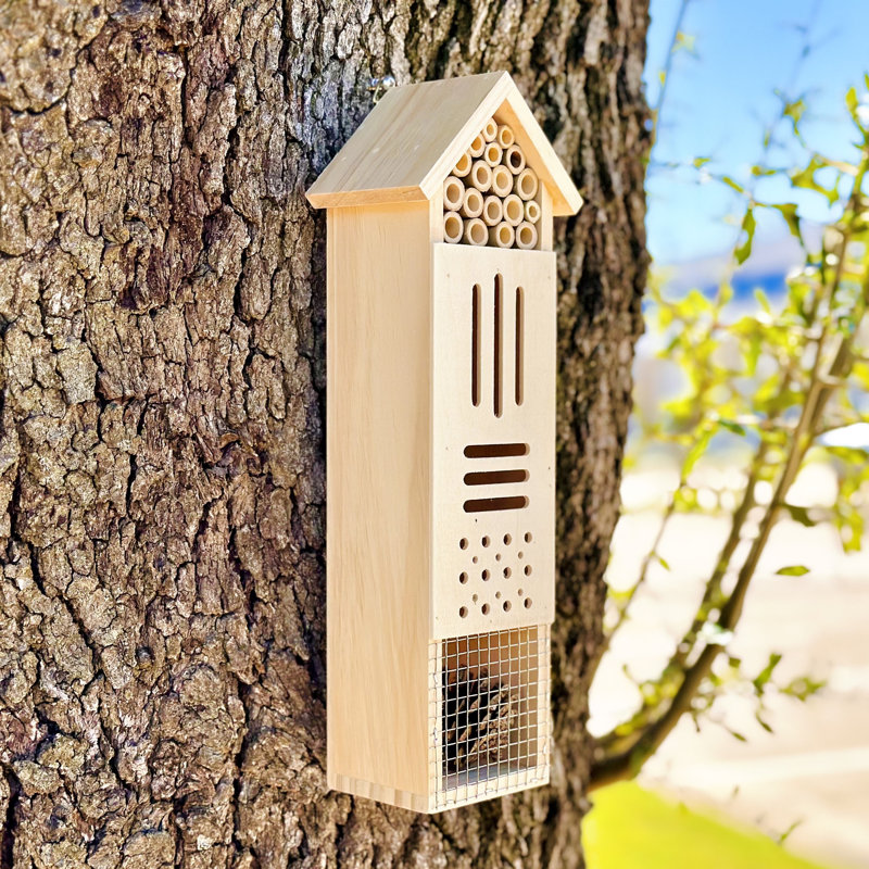 Estas Pollination Palace - Bee & Butterfly Wooden Home - Multi-Compartment, Home For Butterflies, Ladybugs