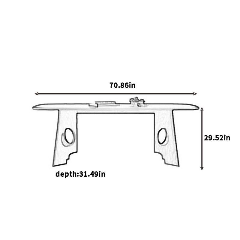 Cambell, H 29,52 po x L 70,86 po x l 31,49 po