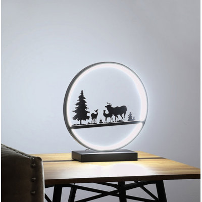 Lampe de chevet noire 13 po