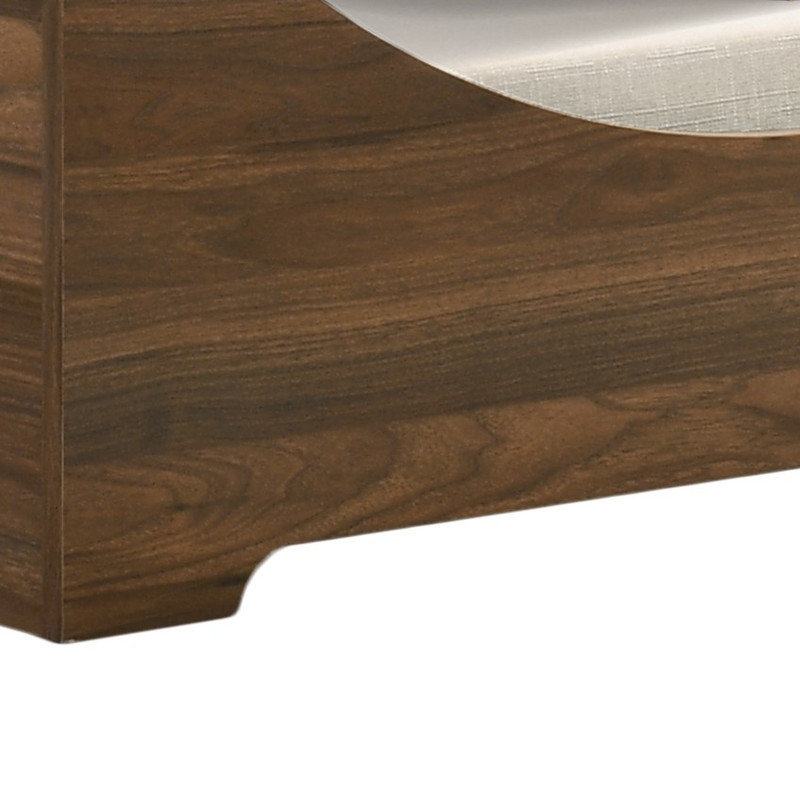 Lit pour animal de compagnie moderne en bois avec coussin amovible, finition noyer brun, largeur 36 po