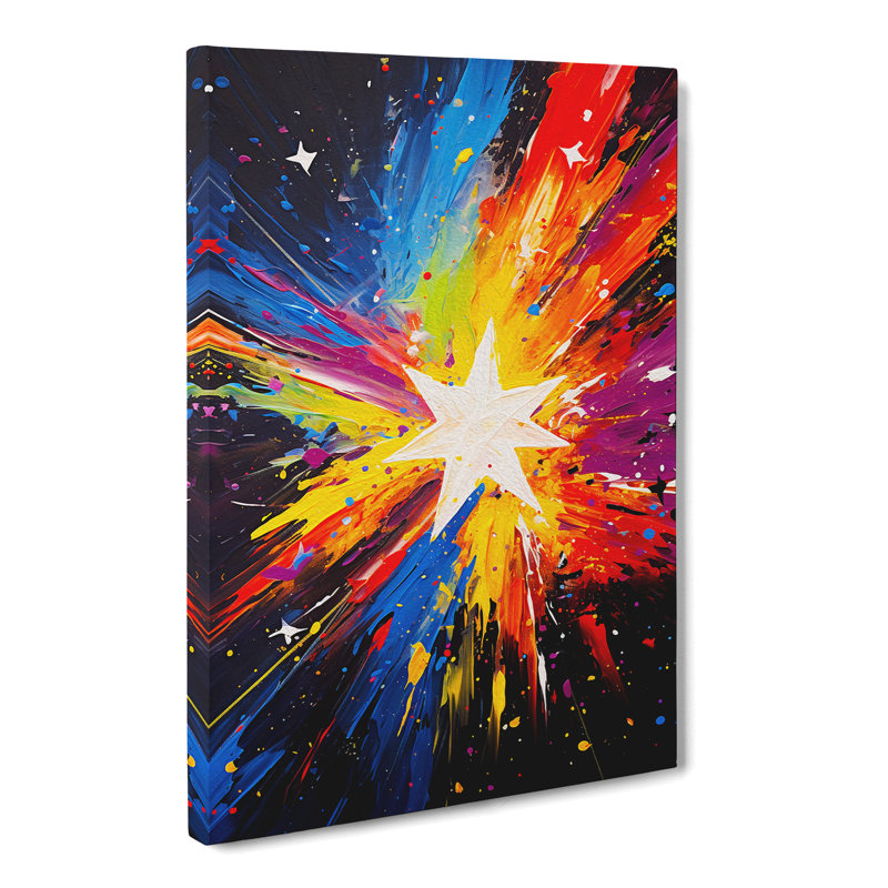 Shooting Star Gestural - Wrapped Canvas, 60cm H x 40cm W x 3cm D
