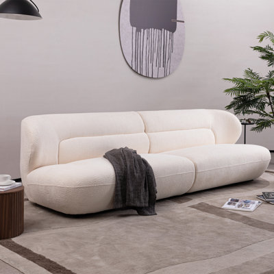 Canapé moderne à conception circulaire avec style moderne, blanc, bureau