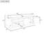 Banc de rangement avec 4 portes et tablettes réglables, banc à chaussures avec coussin amovible pour le salon, vestibule (marine antique)-130151000