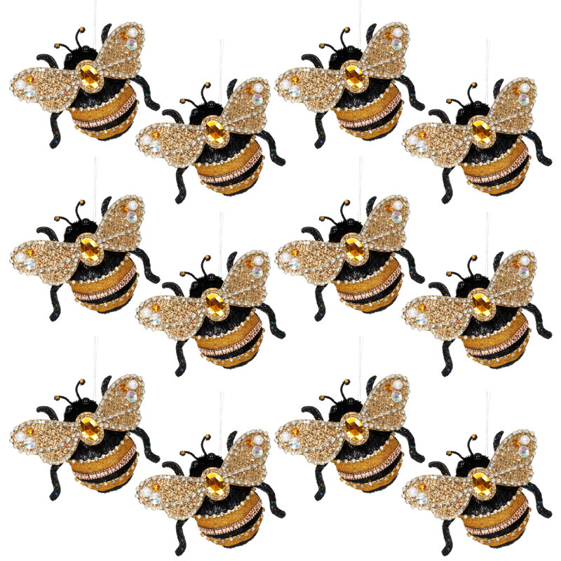 Jeweled Bee Ornament, 4.5 Inches