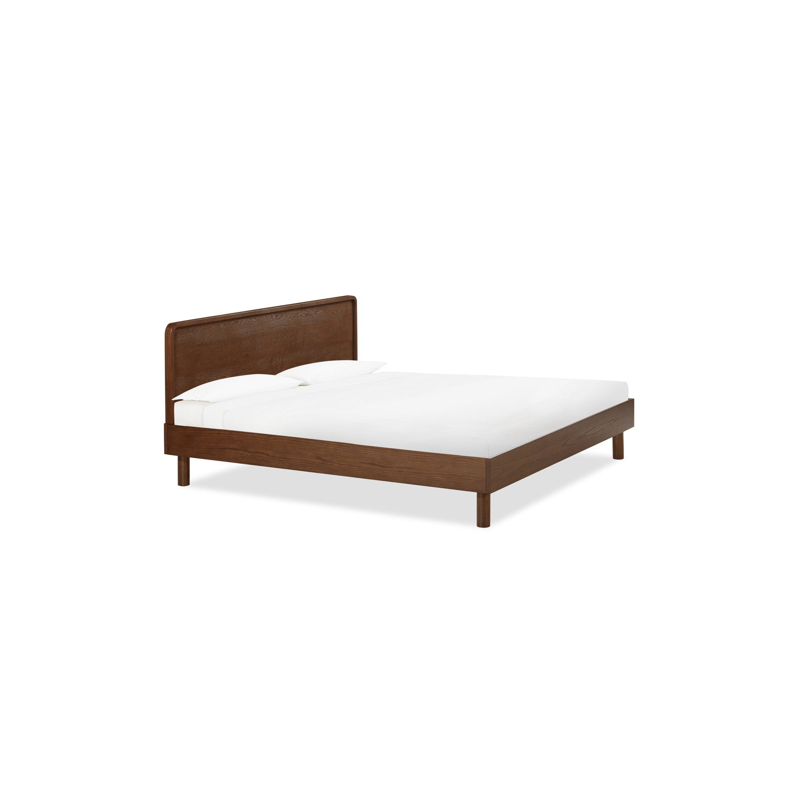 Teri Wooden Bed, Brown, Queen