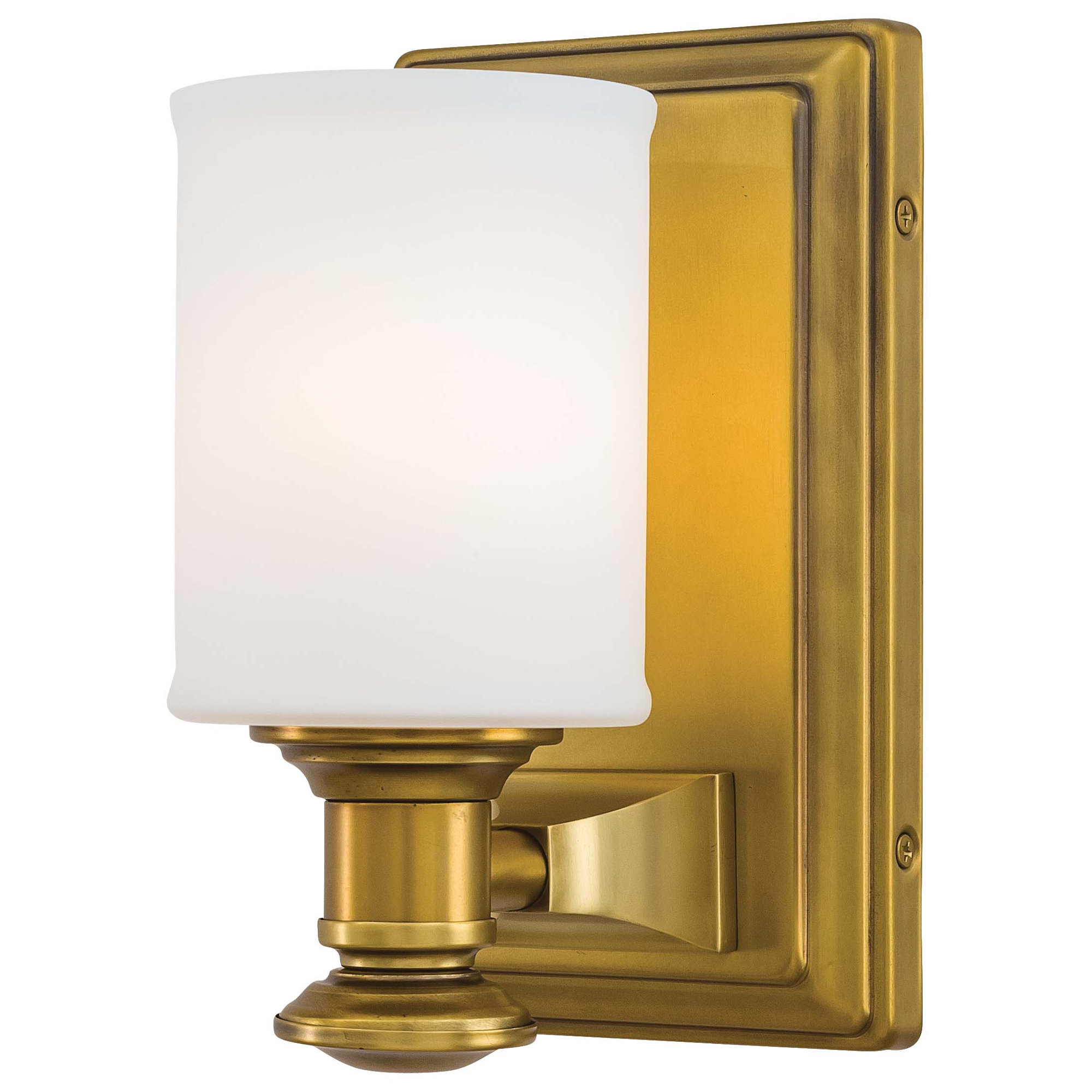 Everlee Single Frosted Bath Sconce, Liberty Gold
